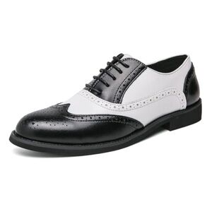 Classic Black and White Oxford Shoes